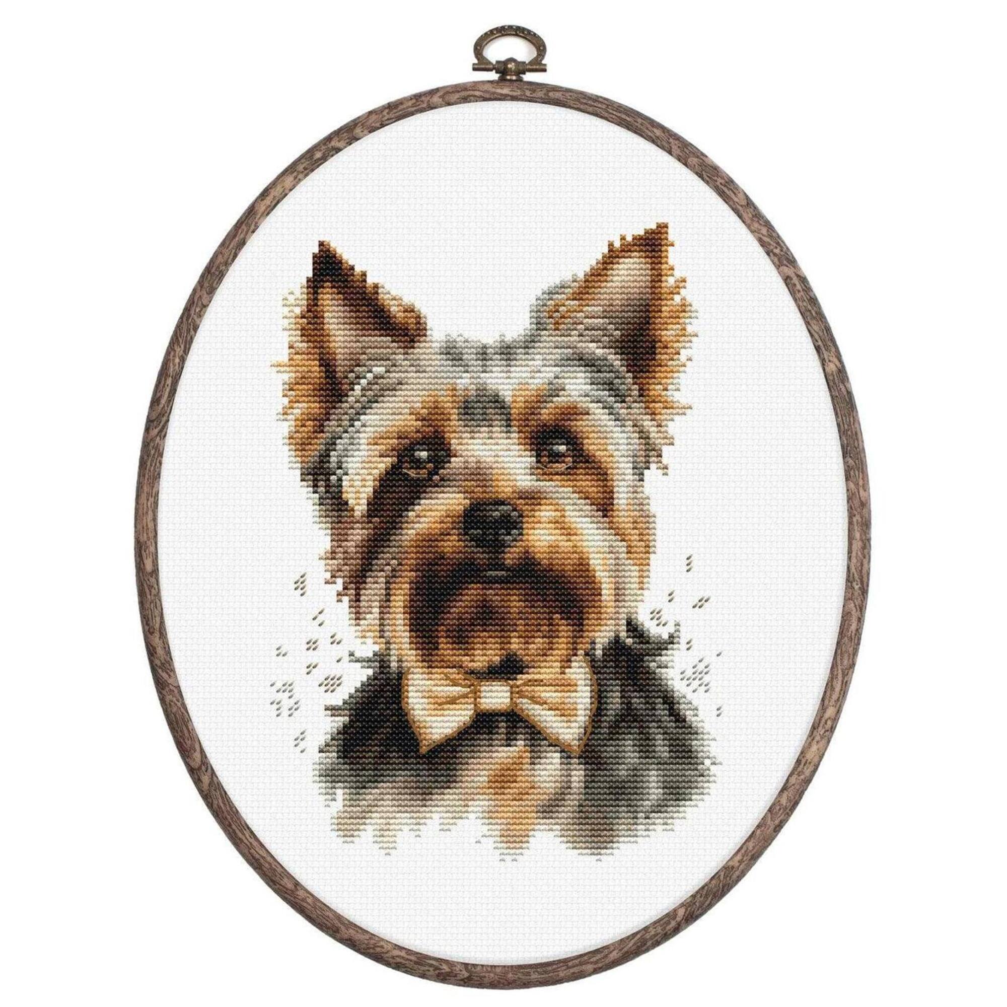Luca-S Counted The Yorkshire Terrier Cross Stitch Kit